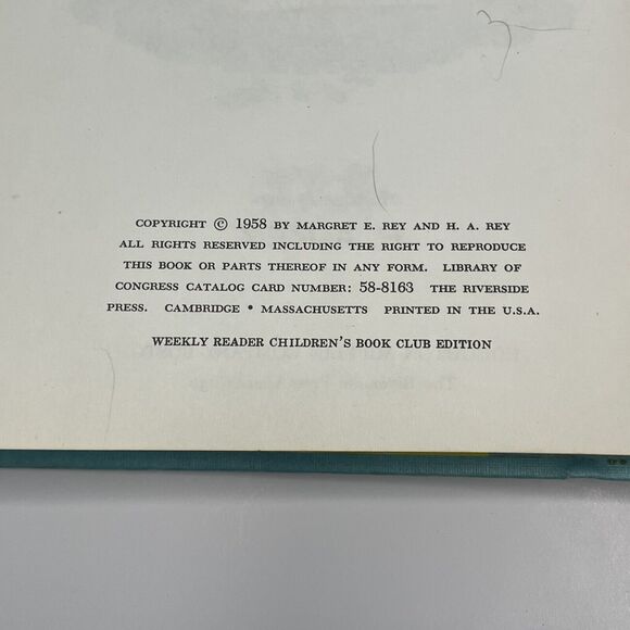 Curious George Flies a Kite - Margret Rey 1958 Weekly Reader Edition - Picture 9 of 15